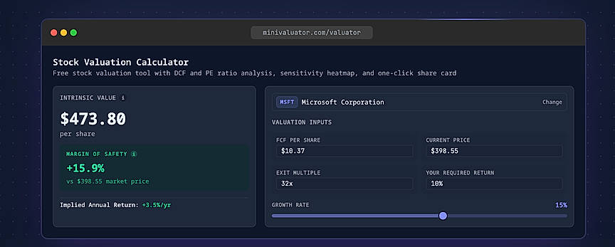 Valuation tool