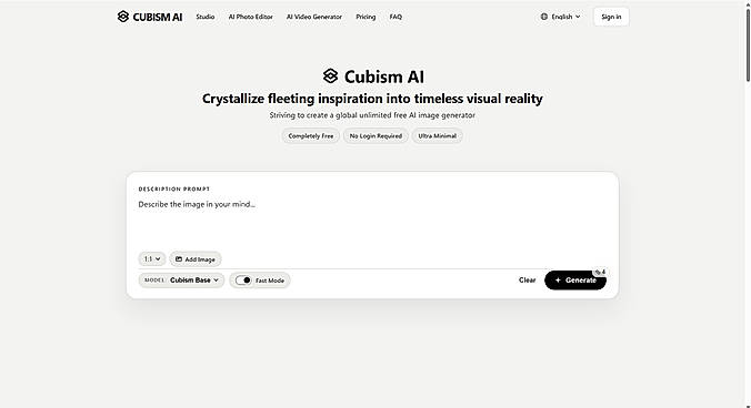 Cubism AI - Homepage