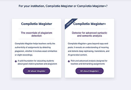 Compilatio Magister & Magister+