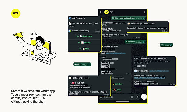 Create invoices from WhatsApp