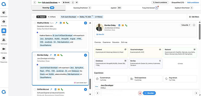 AI-powerer Candidate Sourcing