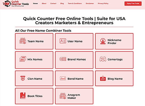 Quick Counter Tools Homepage