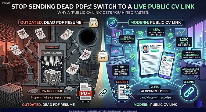 Modern AI Public CV vs. Traditional PDF Comparison
