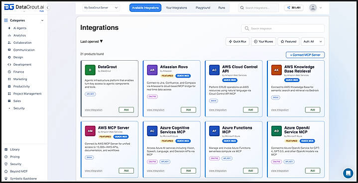 DataGrout Available Integrations