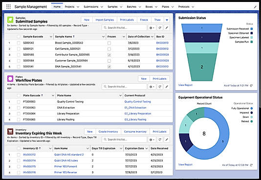 Lockbox LIMS Sample Management Functionality