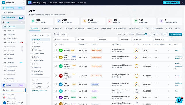 CloseDaily Real Estate Agent CRM