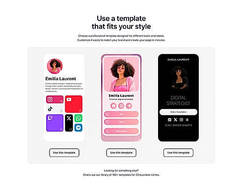 Bento.me templates