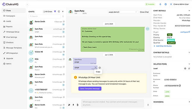 Shared Chat Inbox