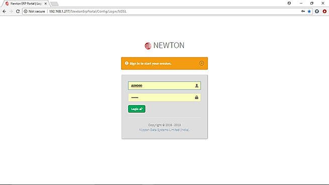 Newton ERP Home Page