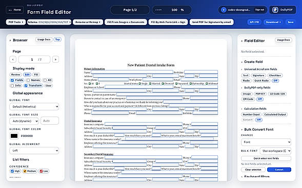 Advanced PDF Fields Overview