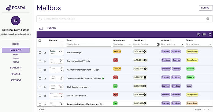 Mailbox overview