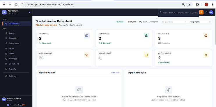 Sales Dashboard & Pipeline Overview