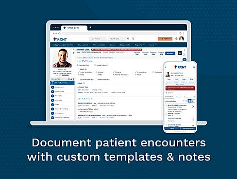 Clinical EHR - Document patient encounters with custom templates & notes