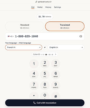 Call Interface