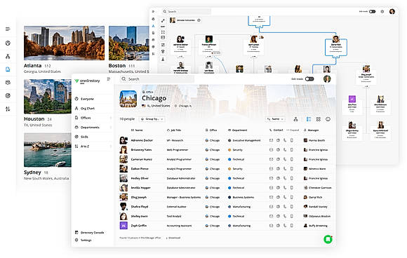 Employee directory and org chart platform