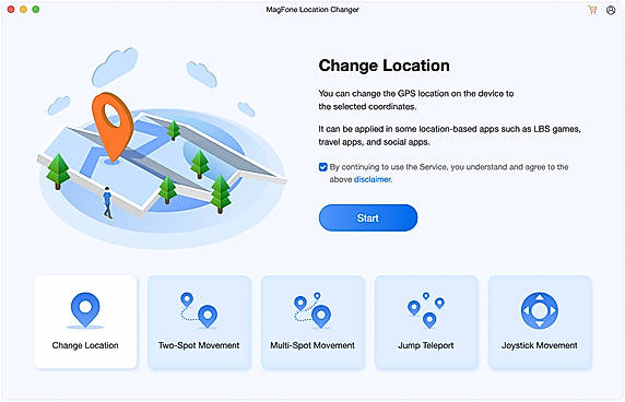 MagFone location changer interface
