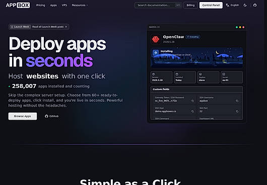 Appbox homepage