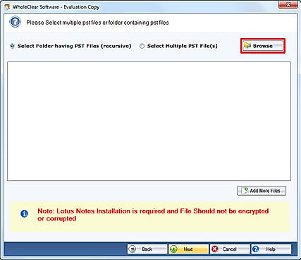 browse pst file