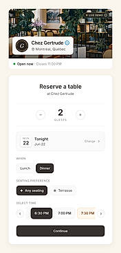 Your branded booking widget. Guests reserve in seconds, no app, no account.