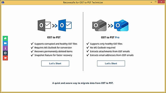 OST to PST Converter Home
