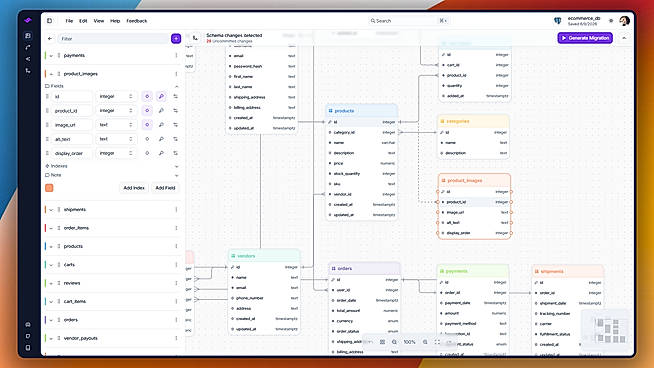 StackRender Database Diagram