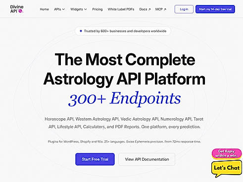 DivineAPI Homepage