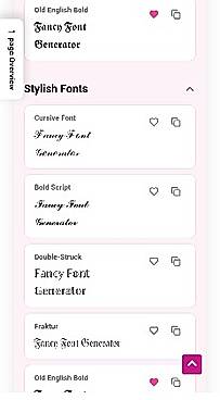 Different fonts