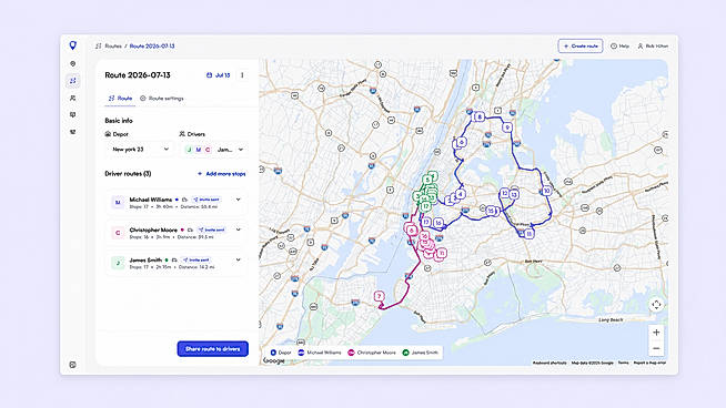 Optimize drivers’ routes in seconds