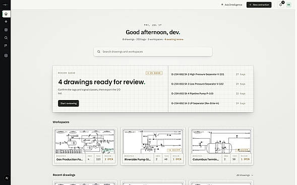 Tagsight is the system of record for engineering data.