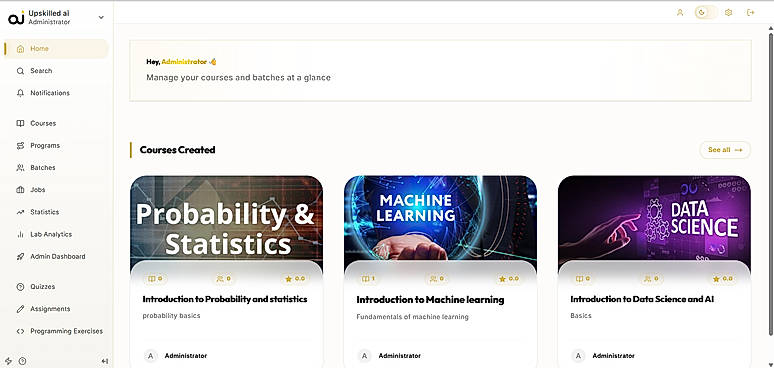 Upskilled AI Home Dashboard
