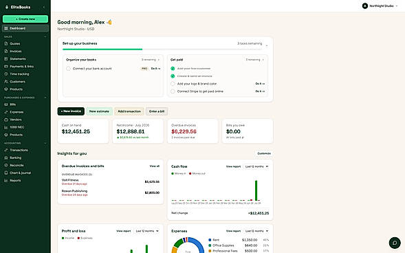 Dashboard and transactions