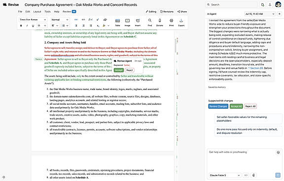 Revise AI document editor