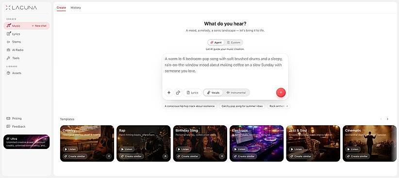 AI Song Generator - Agent mode