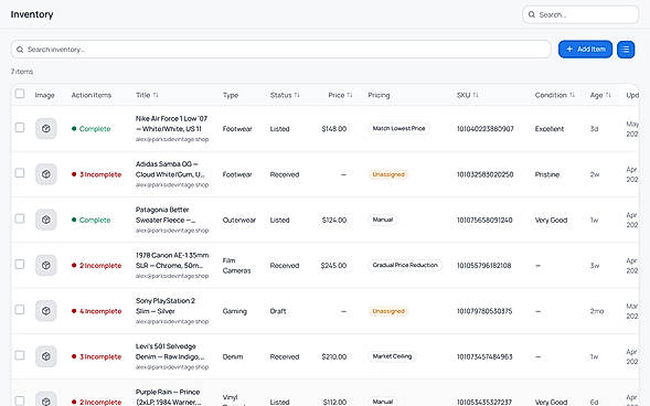 Multichannel inventory synchronization