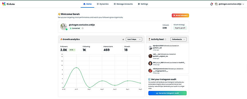 Home page - overview