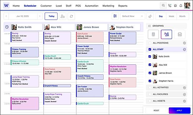 Wellyx gym software dashbaord images