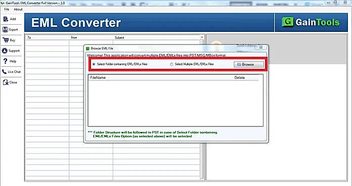 Open EML files