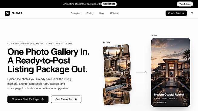 Create a property marketing package from listing photos
