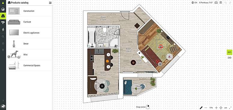 Roomtodo 2D View