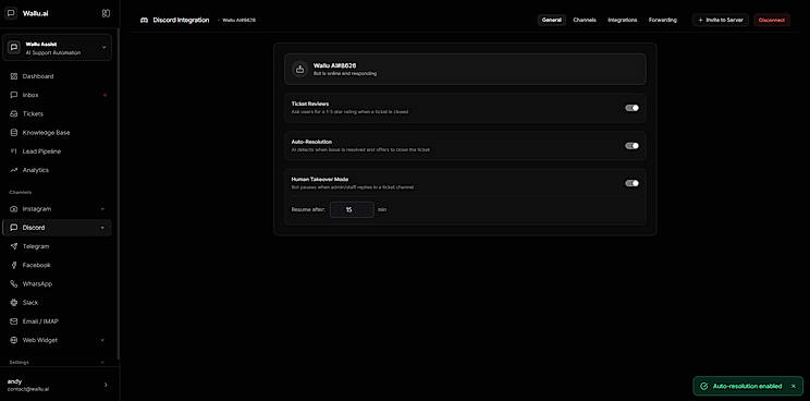 Wallu discord dashboard