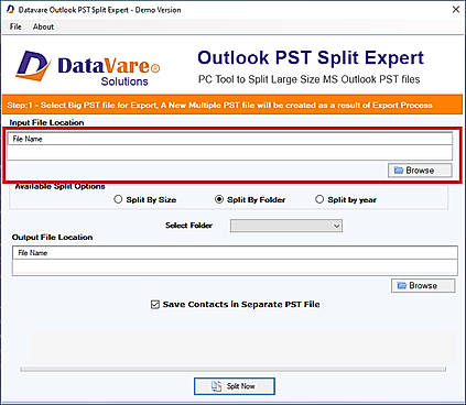Browse PST files