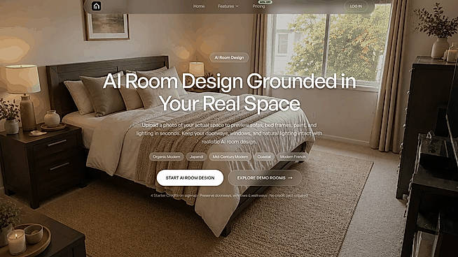 AI Room Design Tool Workspace