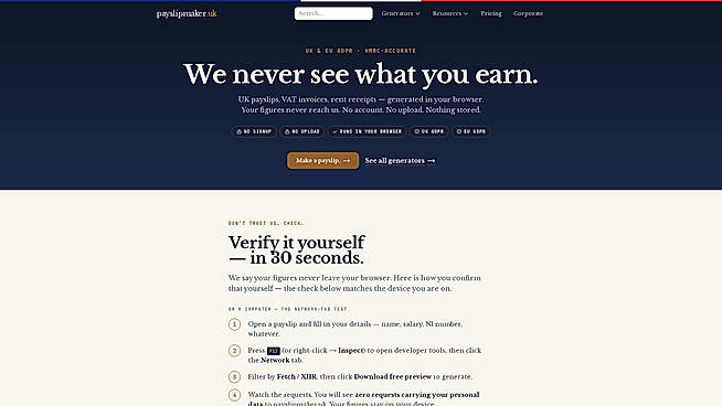 Product Home Page