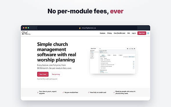No per-module fees, ever