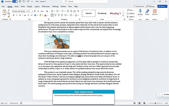 Basic Microsoft Word Test Sample Question