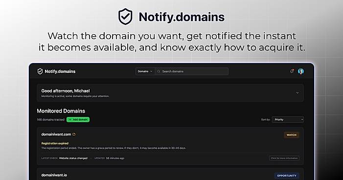 Notify.domains Domain Monitoring