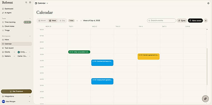 Referent Calendar and Scheduling