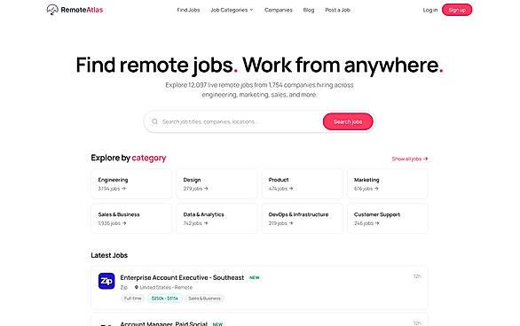 RemoteAtlas – The #1 Remote Jobs Website