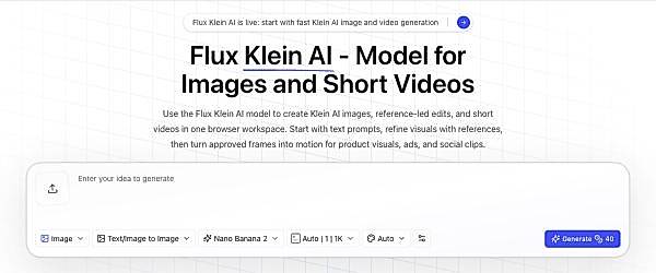 Flux Klein AI image and video workspace