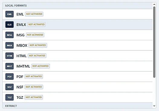 select emlx file